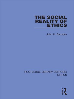 cover image of The Social Reality of Ethics